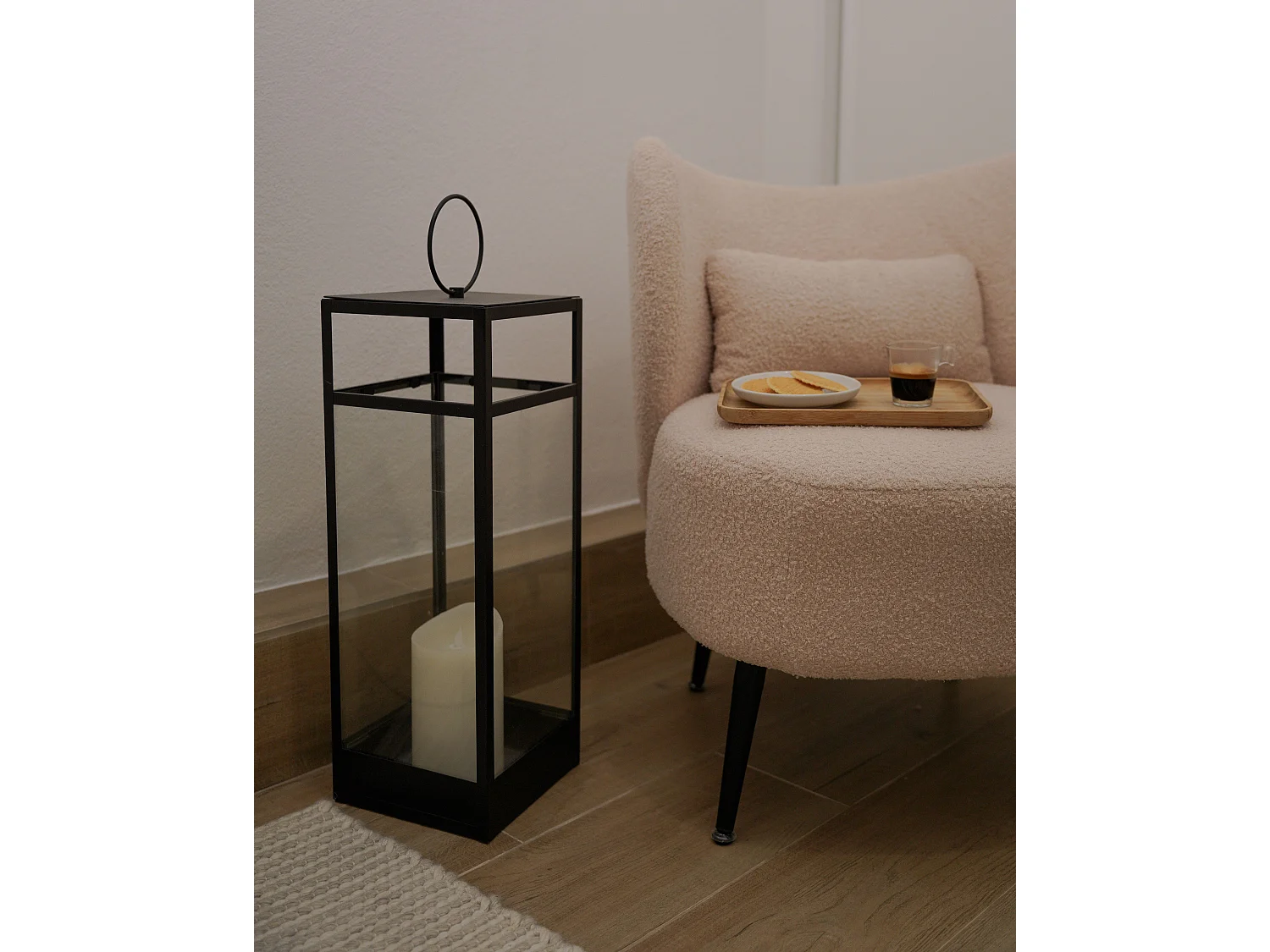 Fauteuil OTSBY Bouclé Beige