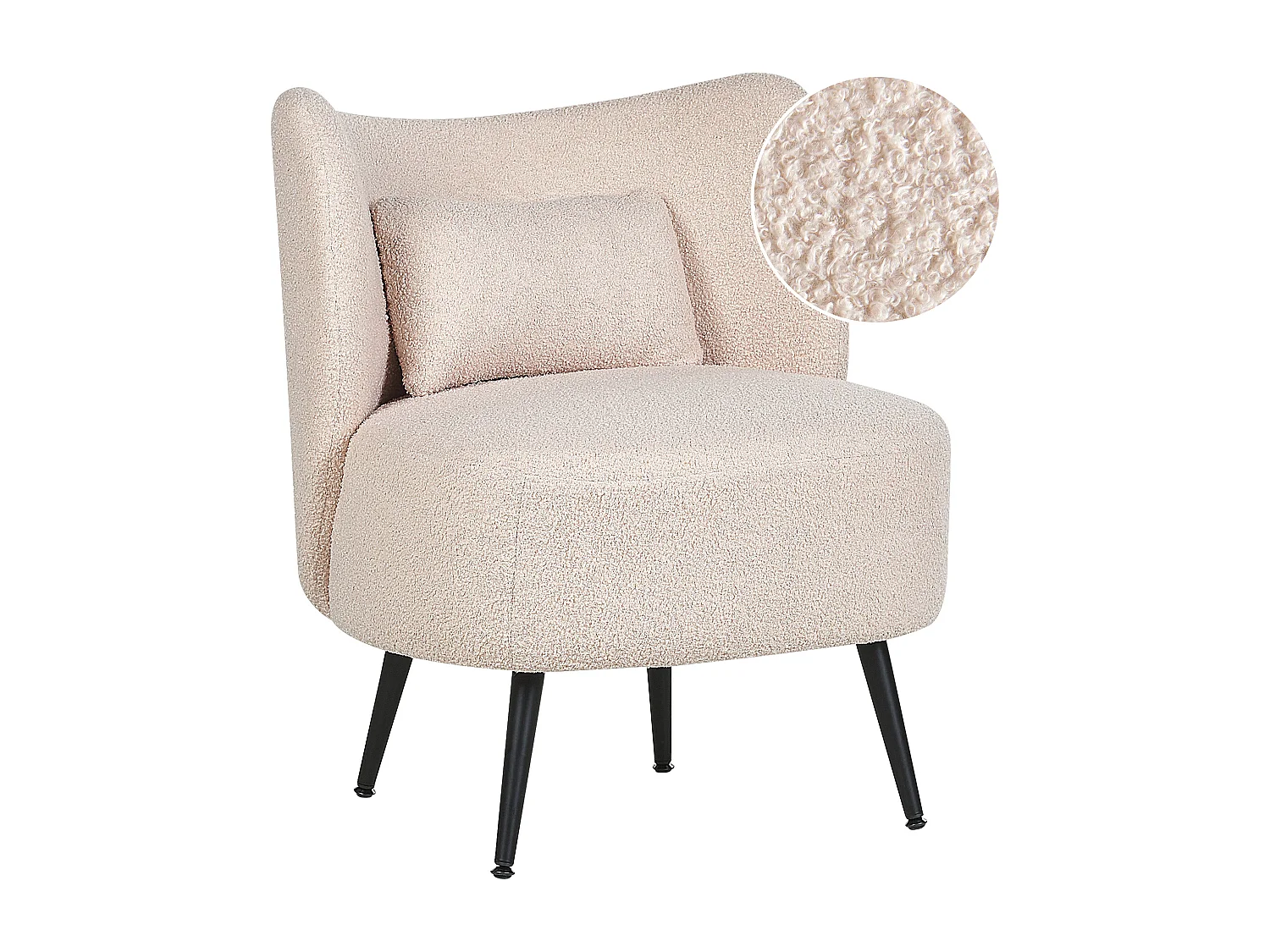 Fauteuil OTSBY Bouclé Beige