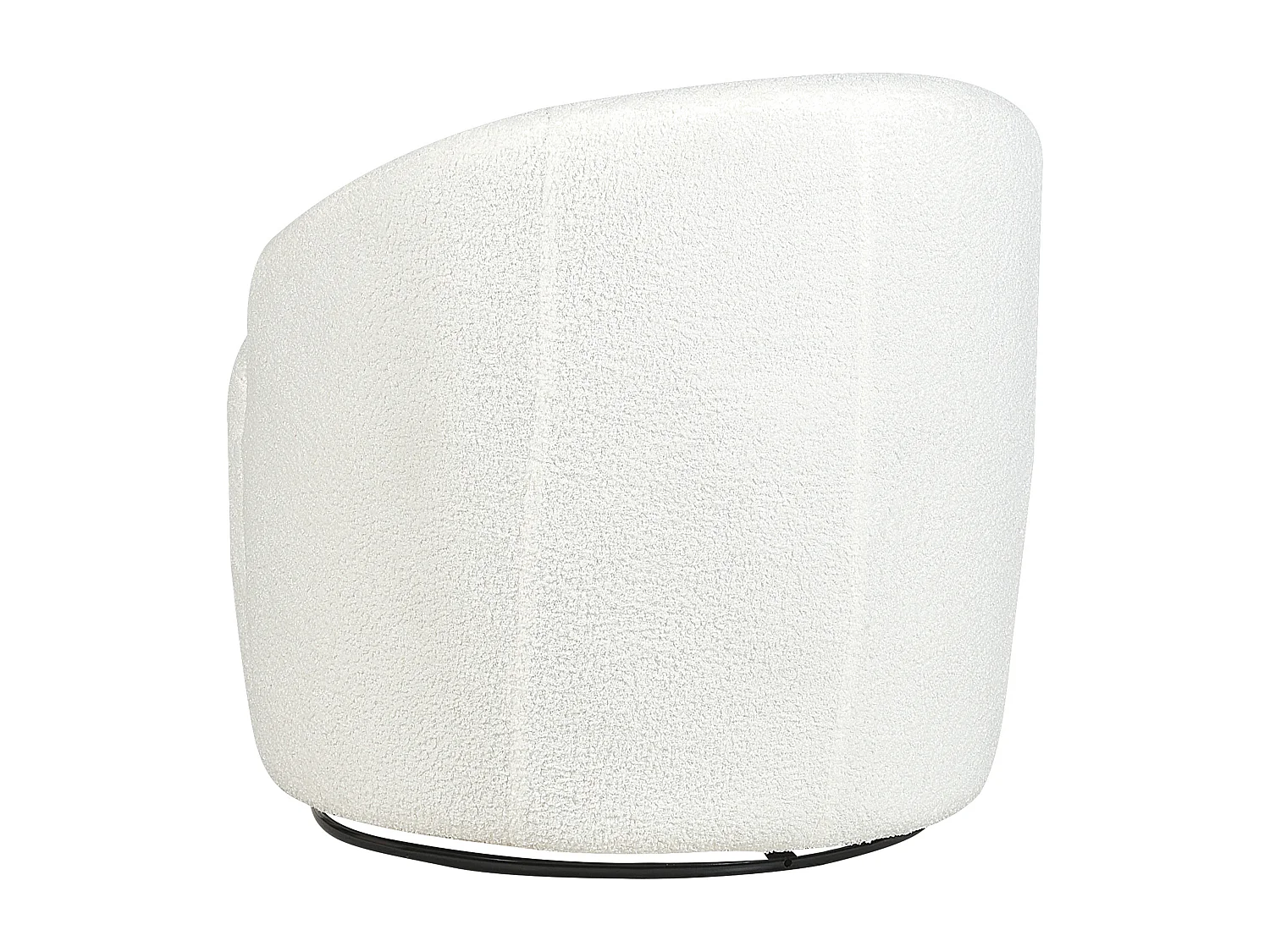 Poltrona giratória DAVIK Bouclé Creme