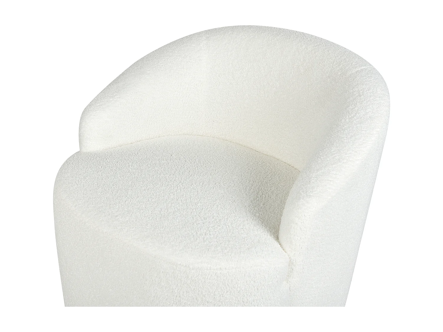 Poltrona giratória DAVIK Bouclé Creme