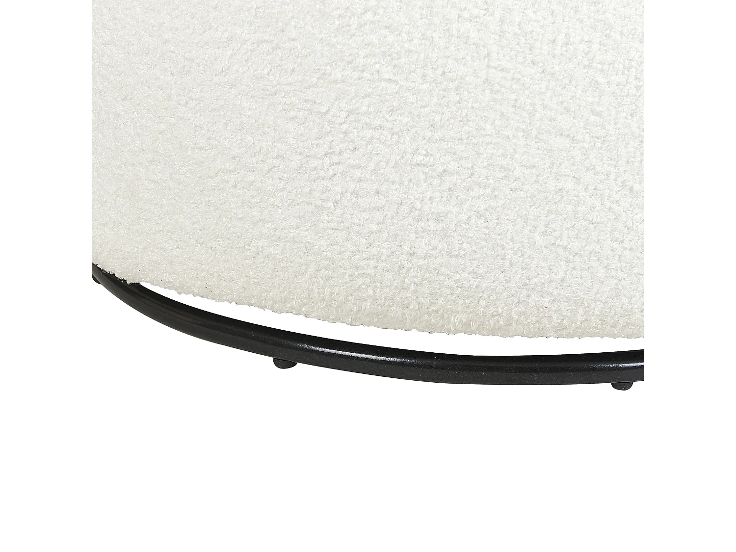 Poltrona giratória DAVIK Bouclé Creme