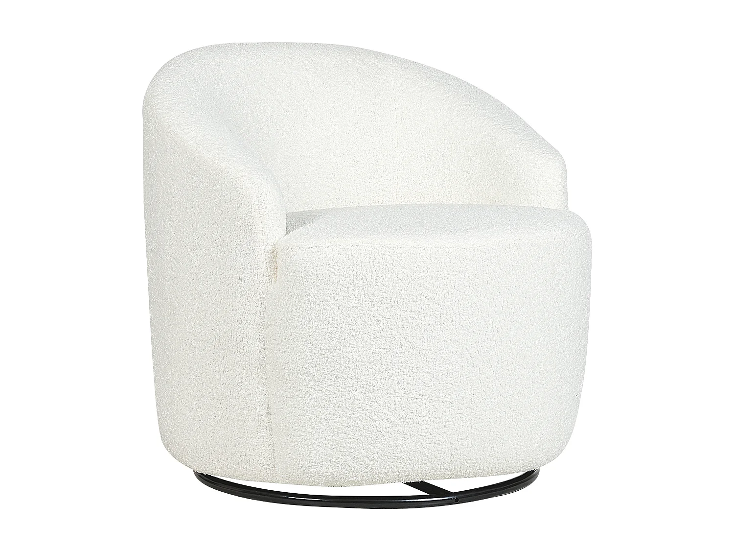 Drehsessel DAVIK Bouclé Creme