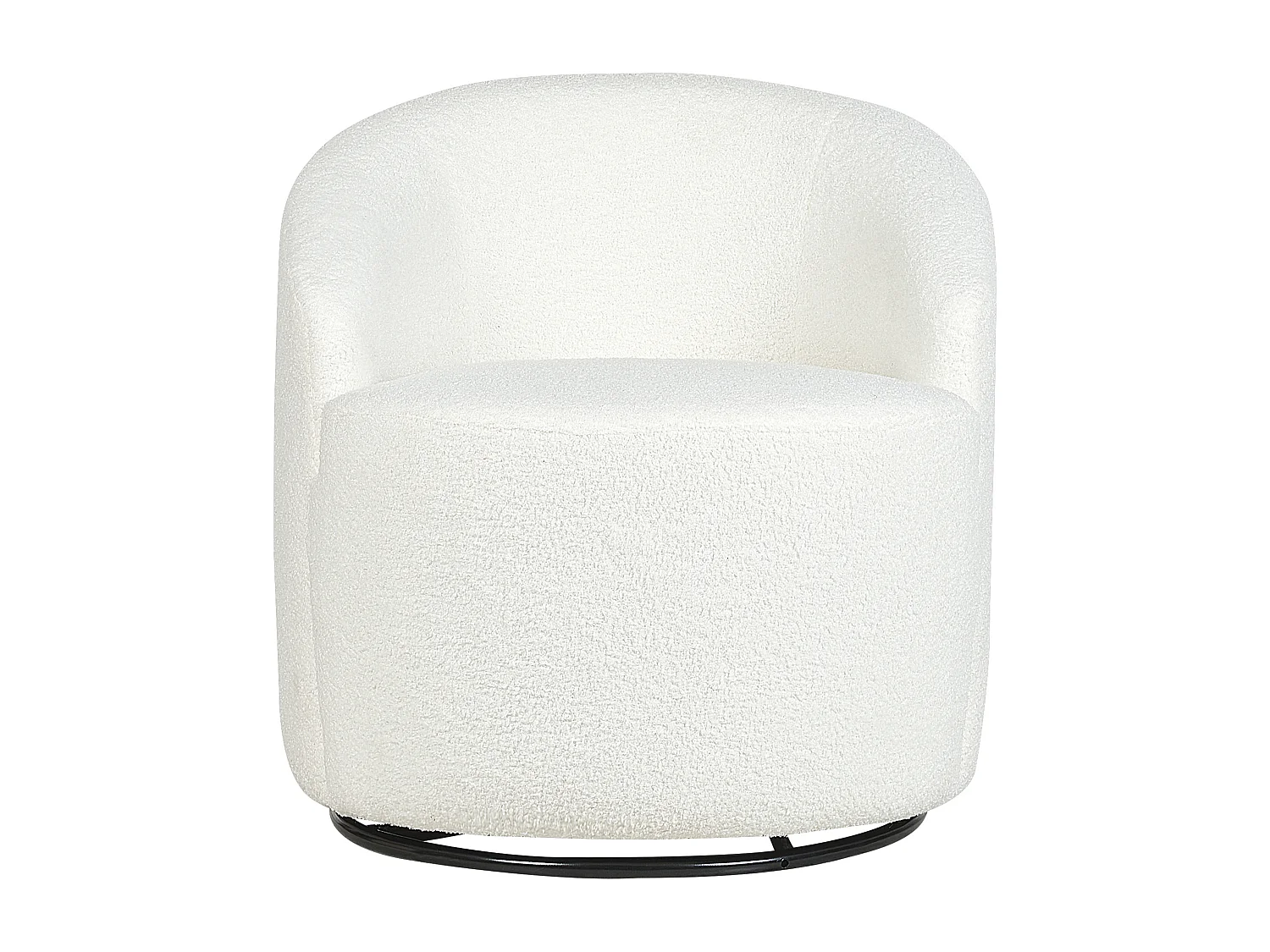 Drehsessel DAVIK Bouclé Creme