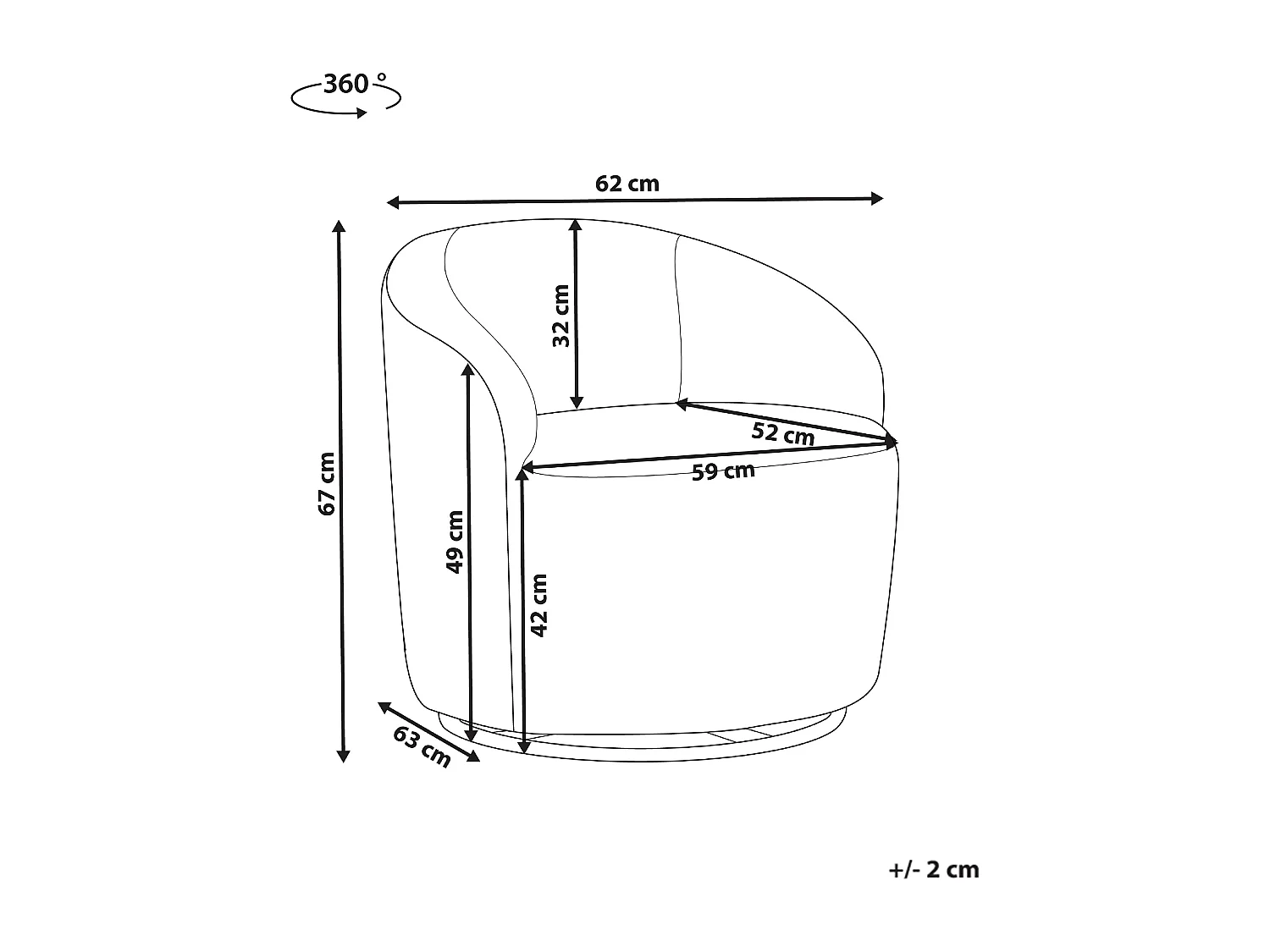 Drehsessel DAVIK Bouclé Beige