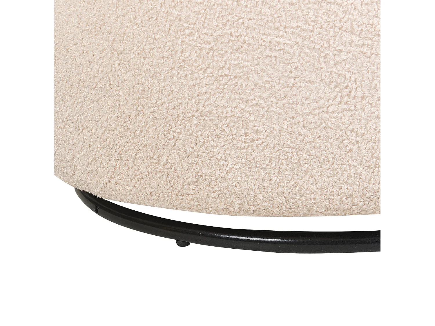 Fauteuil pivotant DAVIK Bouclé Beige