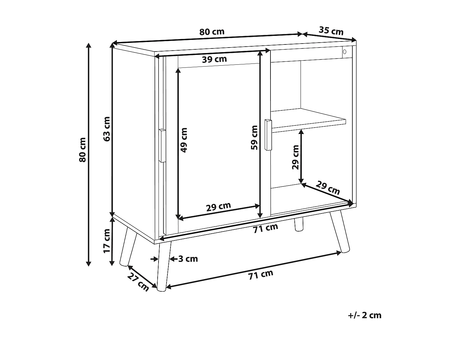 Armadio HODGEN Marrone chiaro
