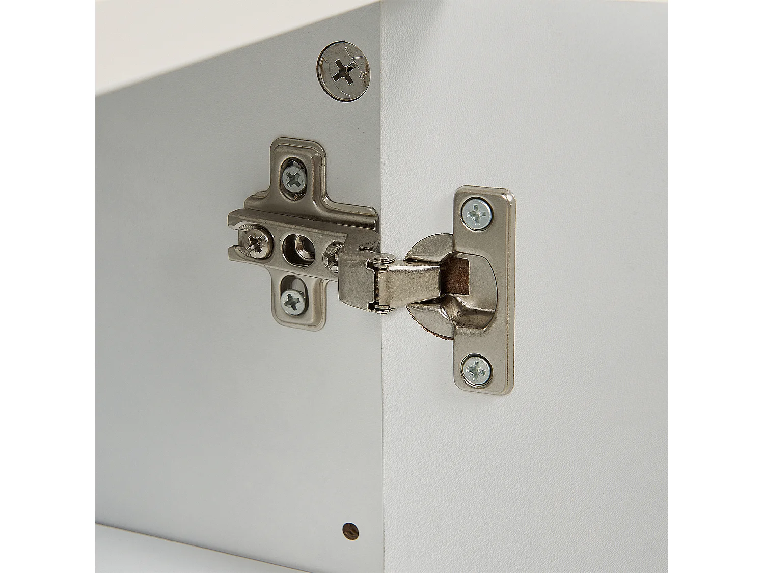 Commode à 3 portes en rotin blanche UYUNI