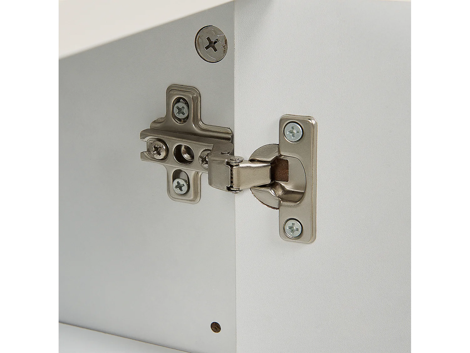 Commode à 3 portes en rotin blanche UYUNI