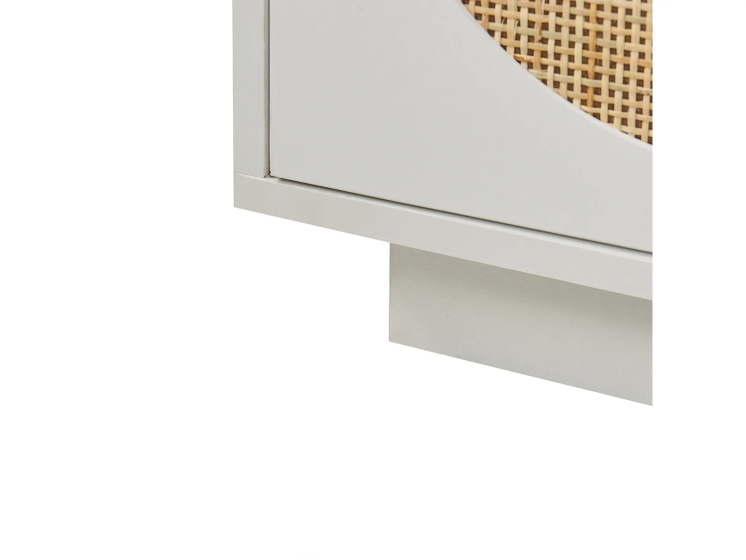 Sideboard Rattan weiß / beige 3 Türen 120 x 40 x 40 cm moderne Kommode