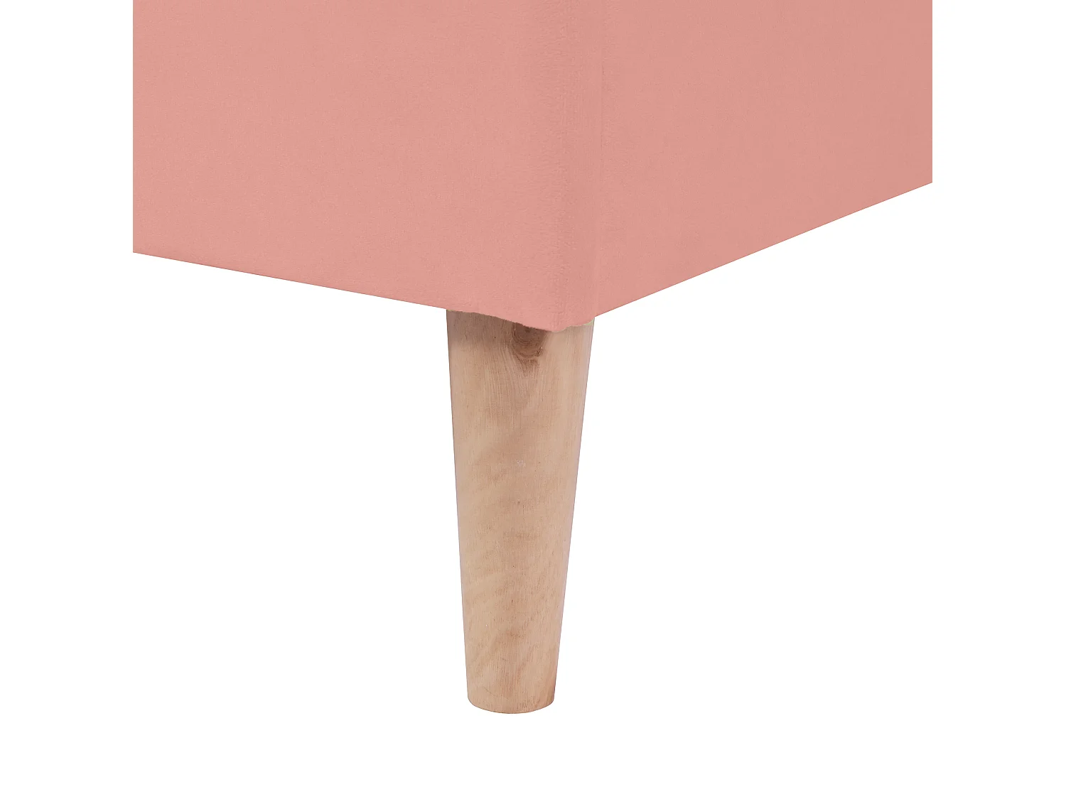 Samt-Kinderbett – 140 x 200 cm – mit farbigem verstellbarem Kopfteil – Rosa