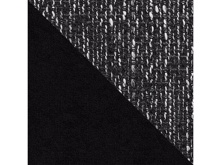 Sofá-cama HEMI de 3 lugares em tecido e couro sintético cinza e preto com caixa de cama