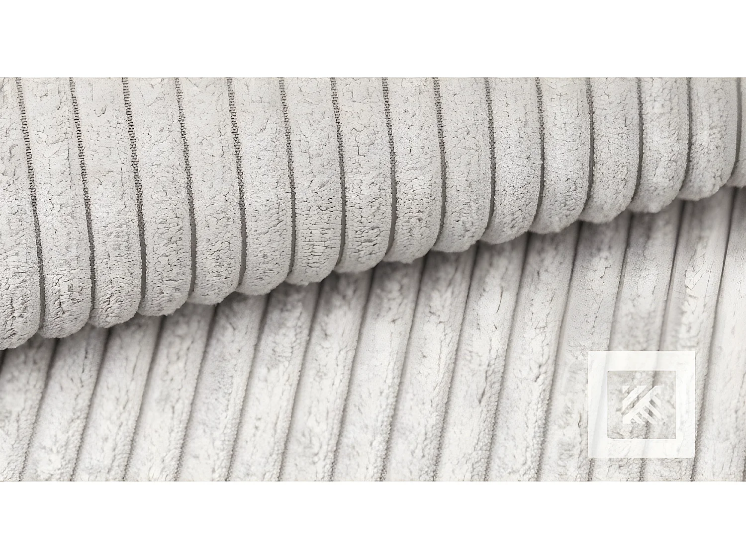 Canapé d'angle convertible VELLA en velours côtelé beige