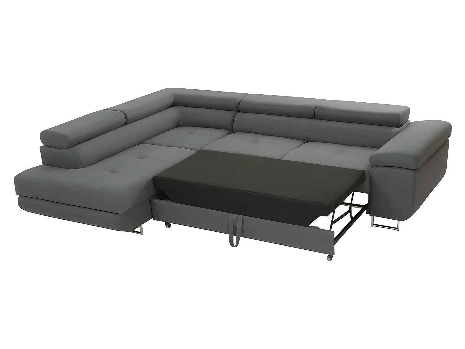 Canapé d'angle convertible TORIZIO bleu angle droit