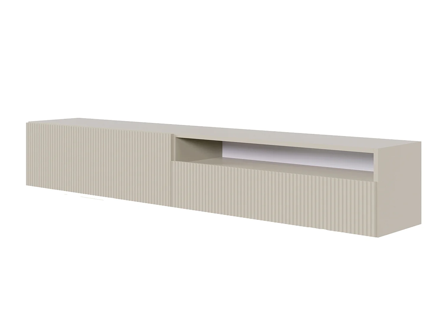 TV-Hängeboard mit offenem Fach - 175 cm - taupe (graubeige) - VELDIO