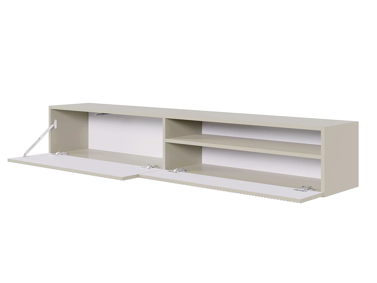 Meuble TV - 175 cm - suspendue avec niche - taupe (gris-beige) - VELDIO