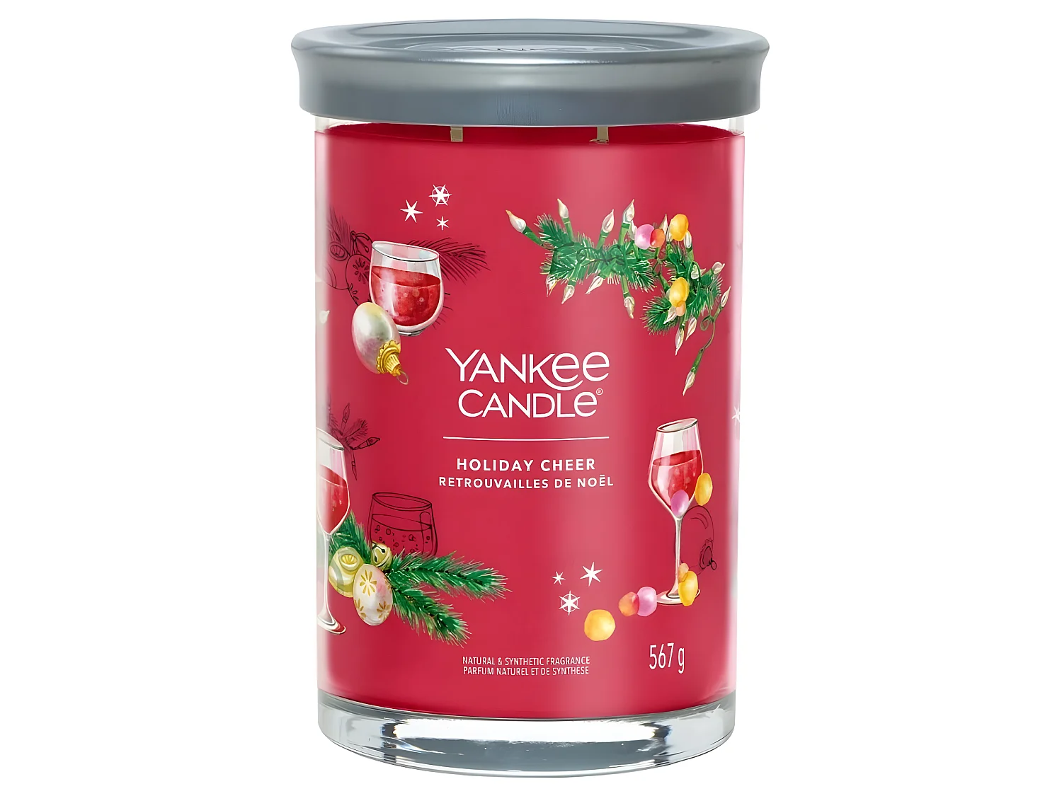 Bougie signature gobelet  retrouvailles de Noël