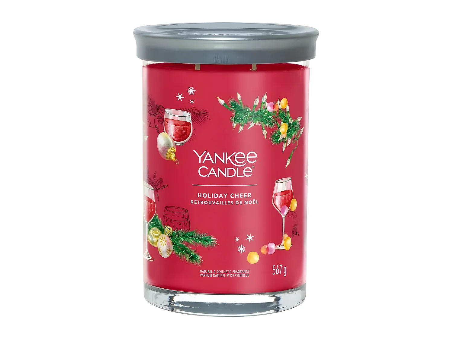 Bougie signature gobelet  retrouvailles de Noël