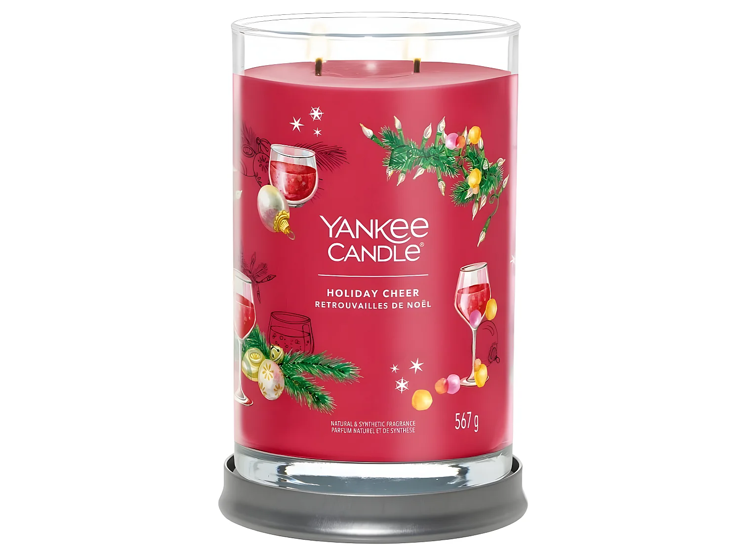 Bougie signature gobelet  retrouvailles de Noël