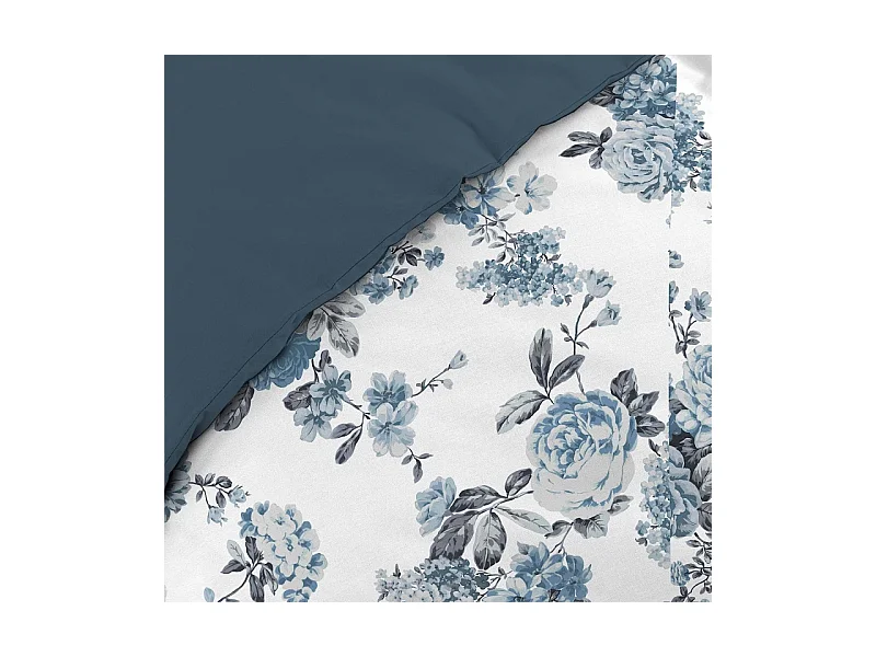 Parure de Lit 3 Pièces "Roselia" 240x220cm Bleu