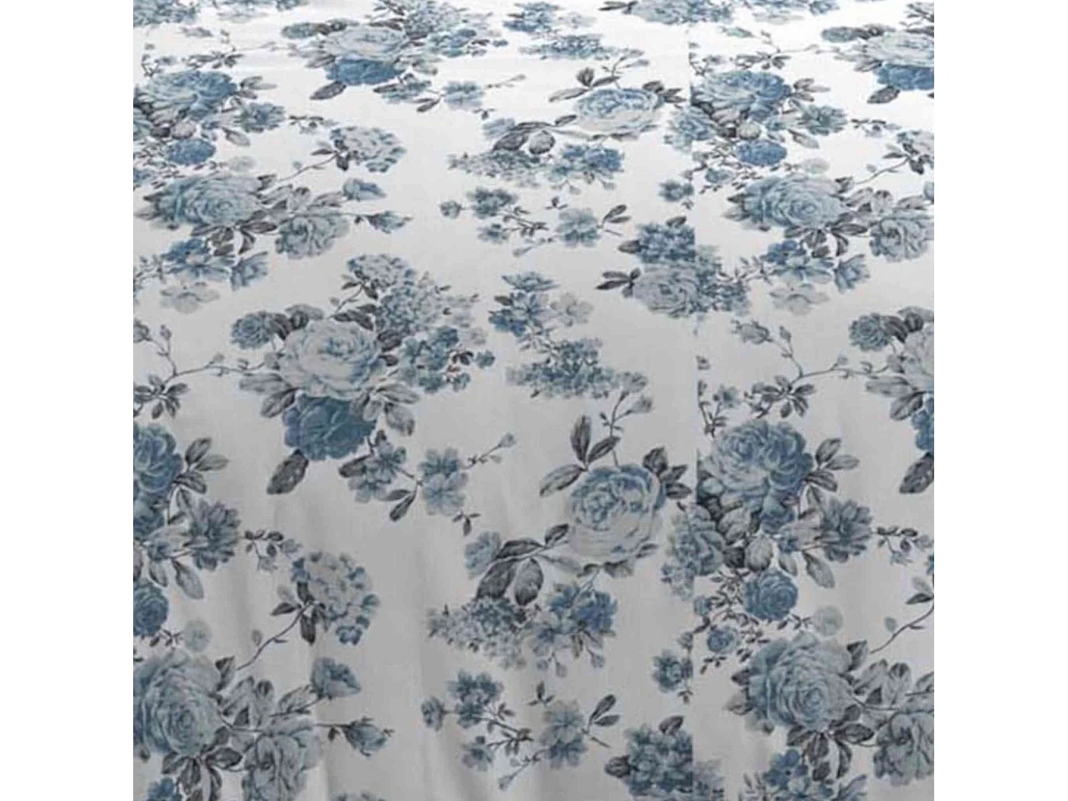 Parure de Lit 3 Pièces "Roselia" 240x220cm Bleu