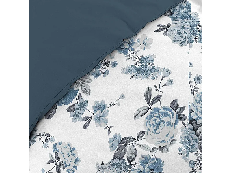 Parure de Lit 3 Pièces "Roselia" 240x220cm Bleu