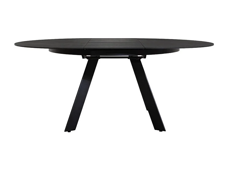 Table ronde extensible 140 à 190 cm céramique gris anthracite - RYUK