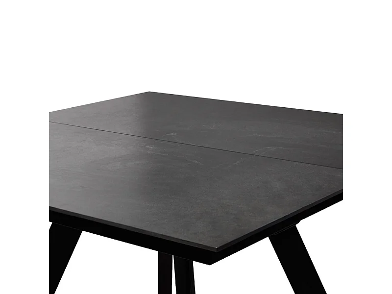 Table carrée extensible 140 à 190 cm céramique gris anthracite - RYUK
