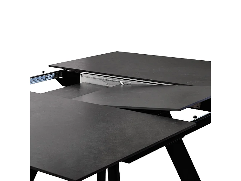 Table carrée extensible 140 à 190 cm céramique gris anthracite - RYUK