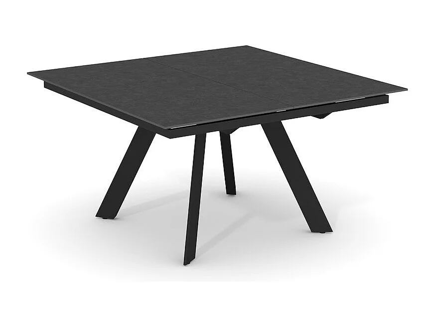 Table carrée extensible 140 à 190 cm céramique gris anthracite - RYUK
