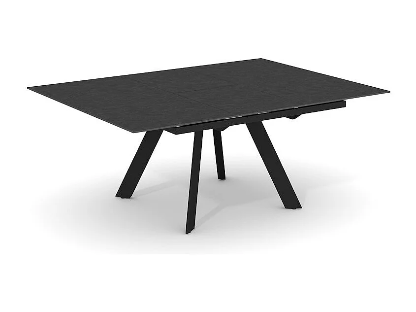 Table carrée extensible 140 à 190 cm céramique gris anthracite - RYUK
