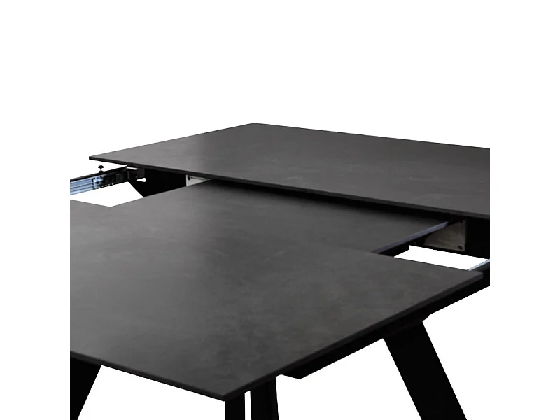 Table carrée extensible 140 à 190 cm céramique gris anthracite - RYUK