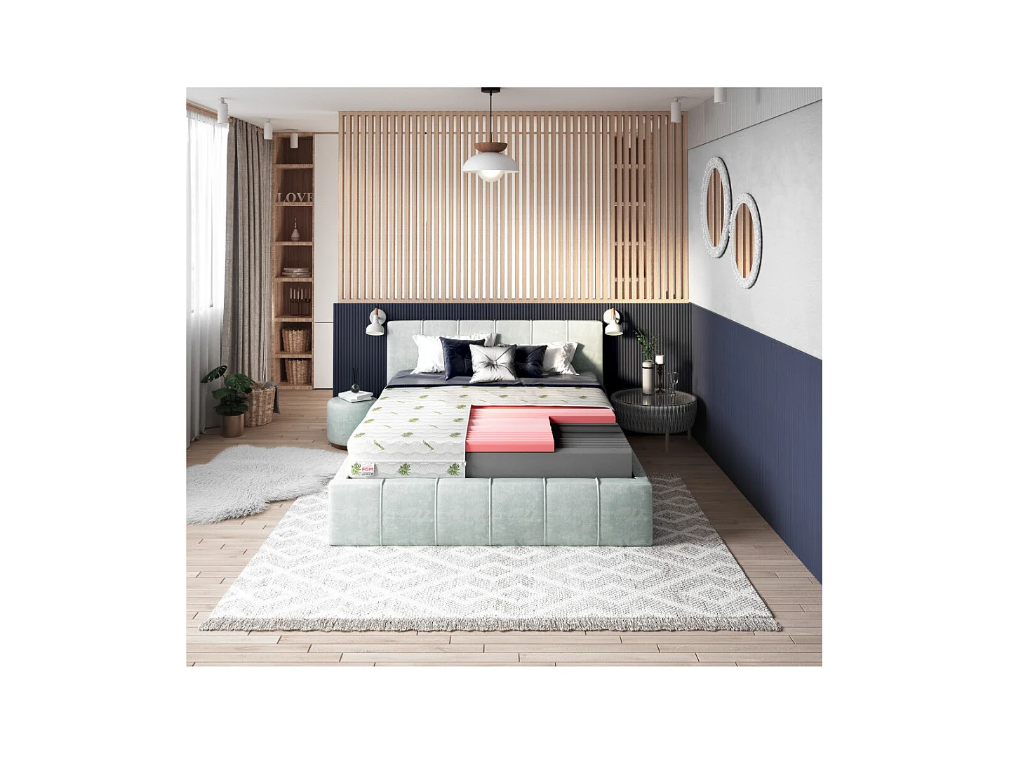 Matelas  Select  - Mousse haute résilience HR - Aloès Vera - Epaisseur 14cm