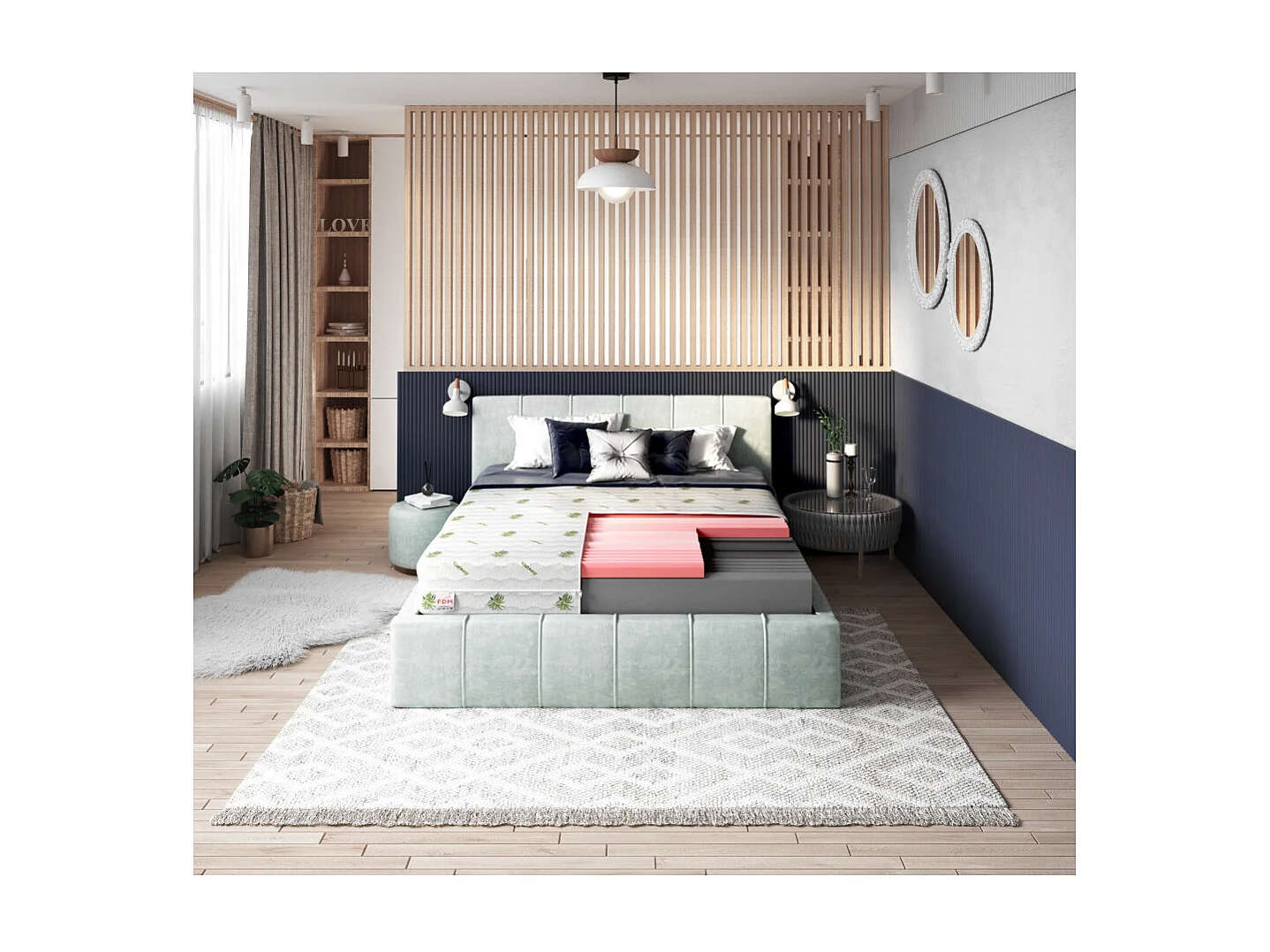 Matelas  Select  - Mousse haute résilience HR - Aloès Vera - Epaisseur 14cm