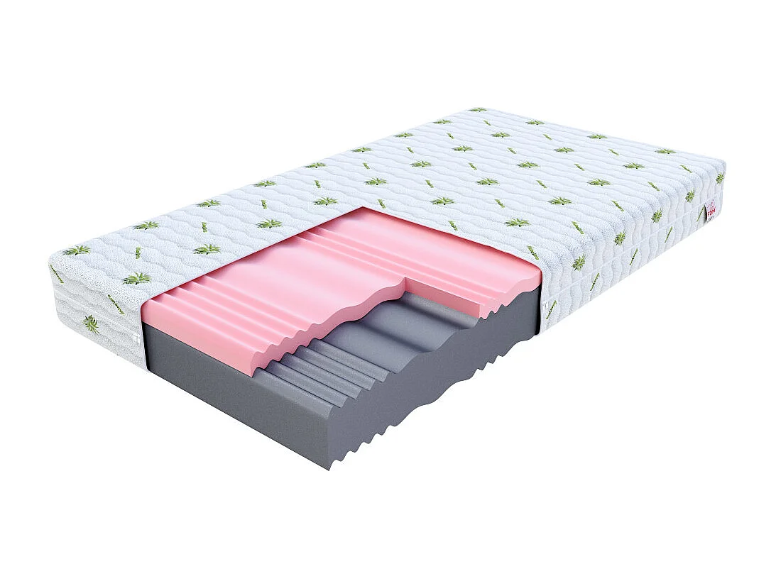 Matelas  Select  - Mousse profilée, mousse à mémoire de forme - Aloès Vera - Epaisseur 14cm  90 x 200 cm cm
