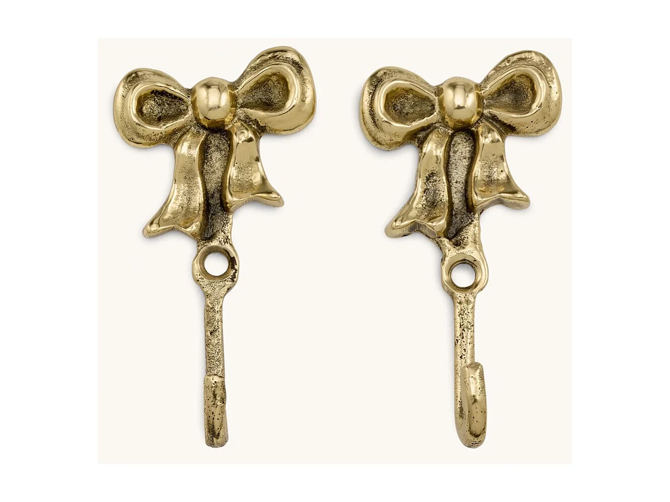 Patère en laiton recyclé Noeud (Lot de 2)