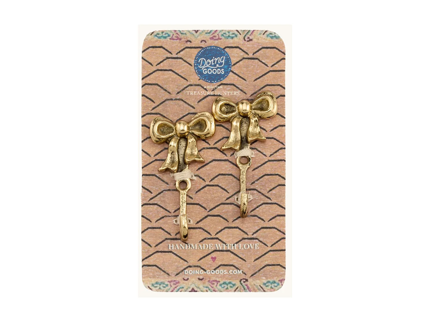 Patère en laiton recyclé Noeud (Lot de 2)