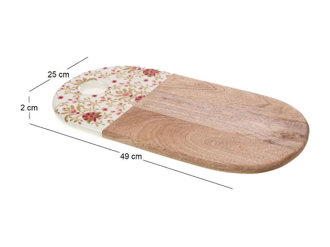 Planche à découper en manguier Alina 49 x 24.5 cm