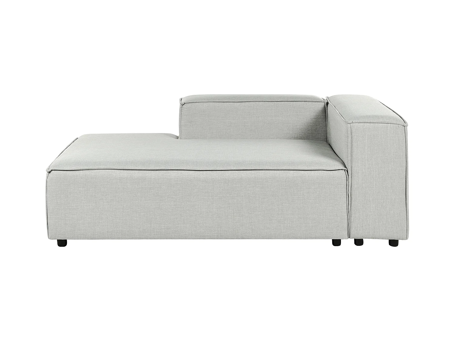 Chaise longue linnen grijs rechtszijdig APRICA