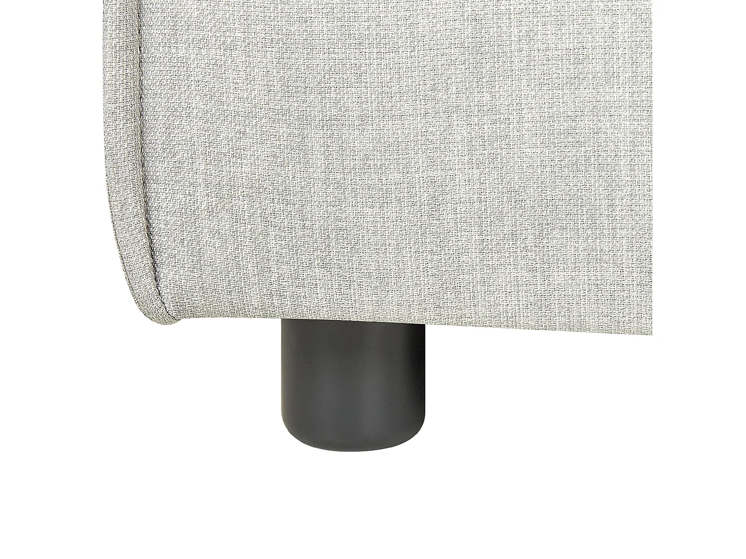 Chaise longue côté droit en tissu gris APRICA