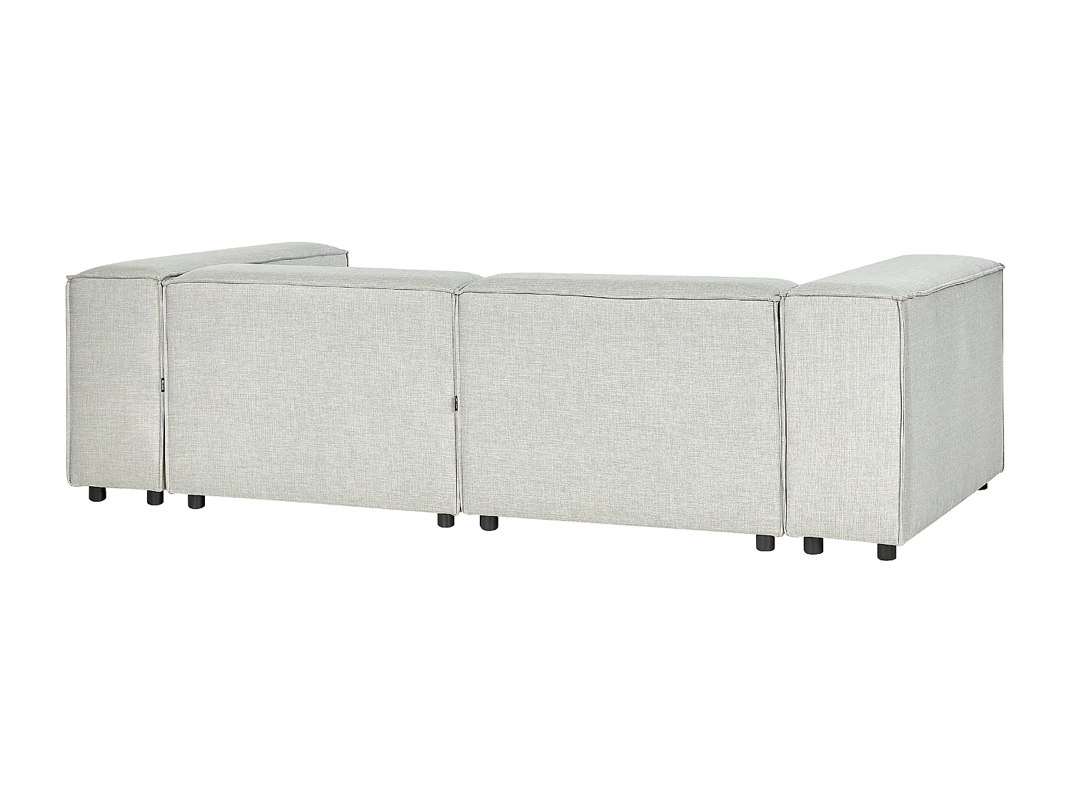 Hoekbank met ottomaan APRICA Lichtgrijs Linkerzijde