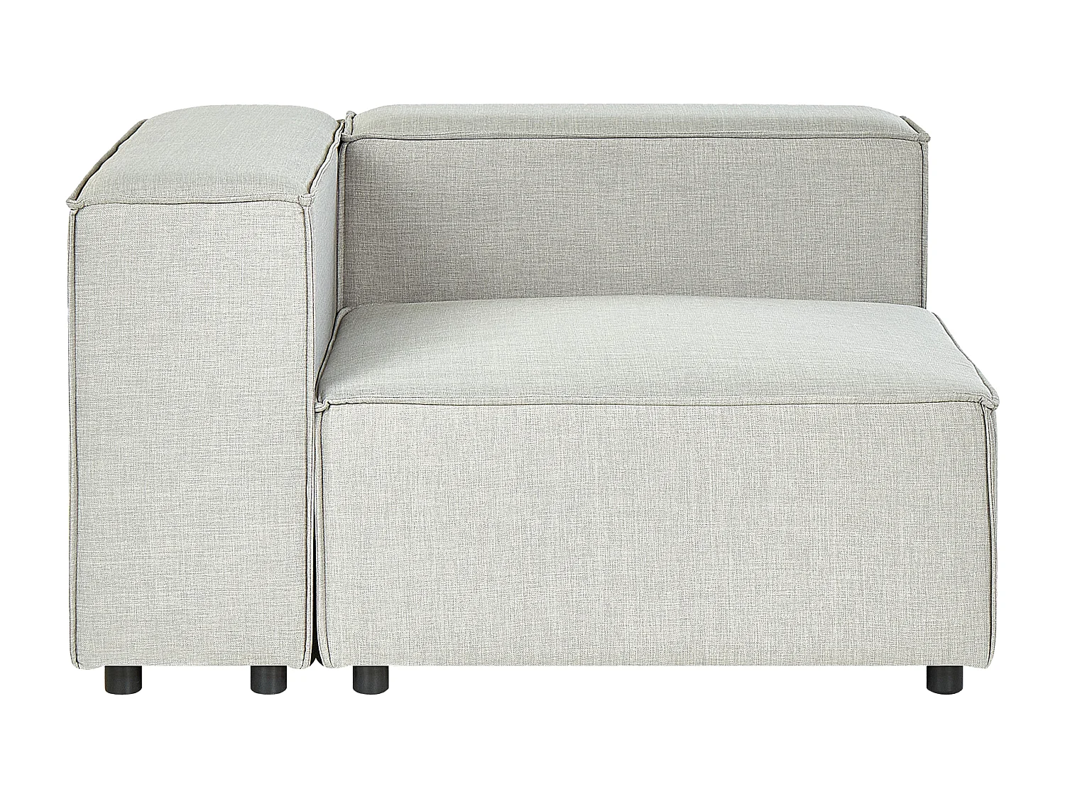 Hoekbank met ottomaan APRICA Lichtgrijs Linkerzijde