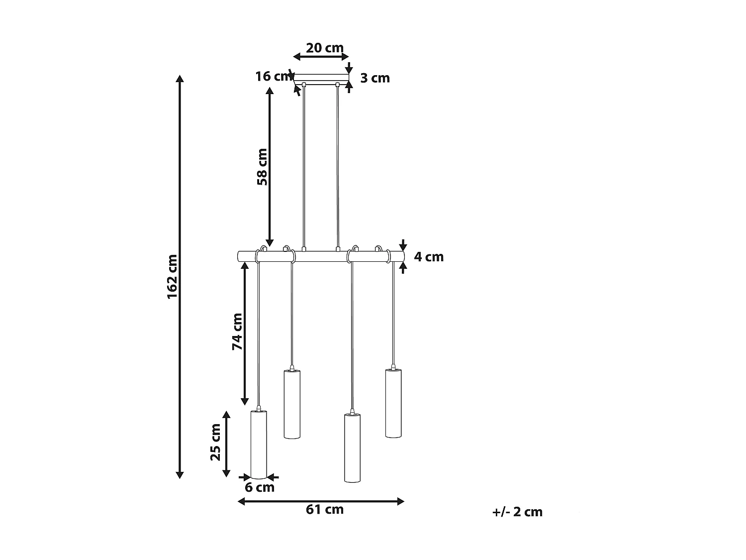 Hanglamp TUTAKI Eikenhout Zwart