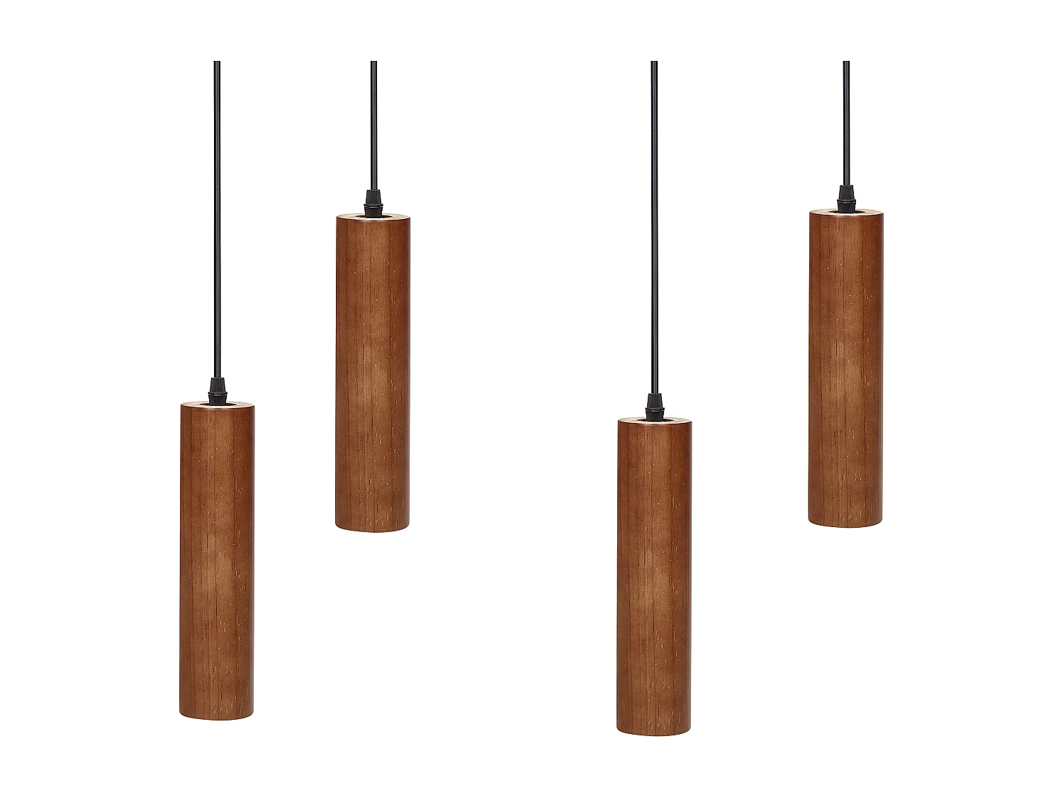 Lampadario TUTAKI Legno di quercia Nero