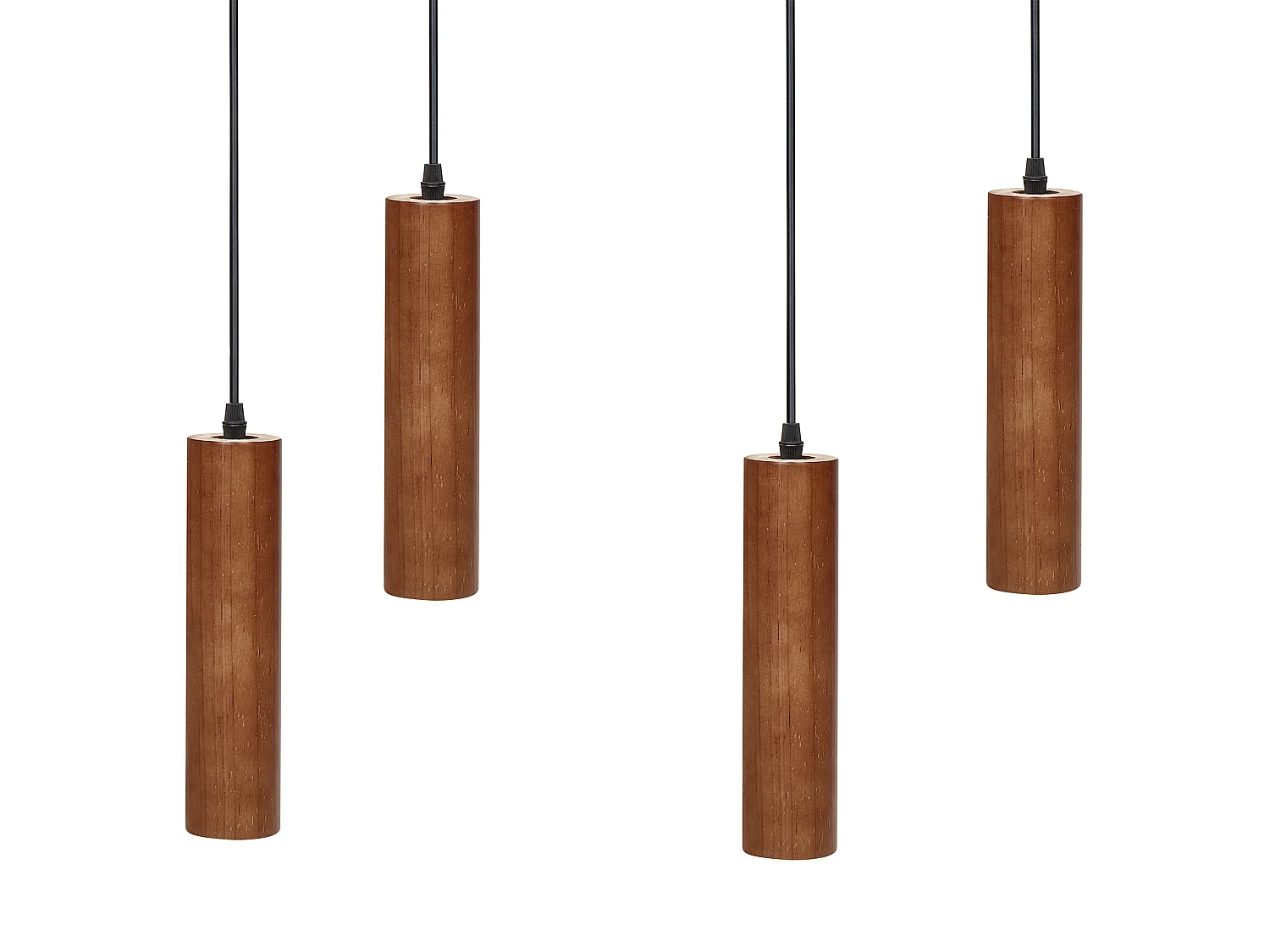 Lampe suspension TUTAKI Bois de chêne Noir