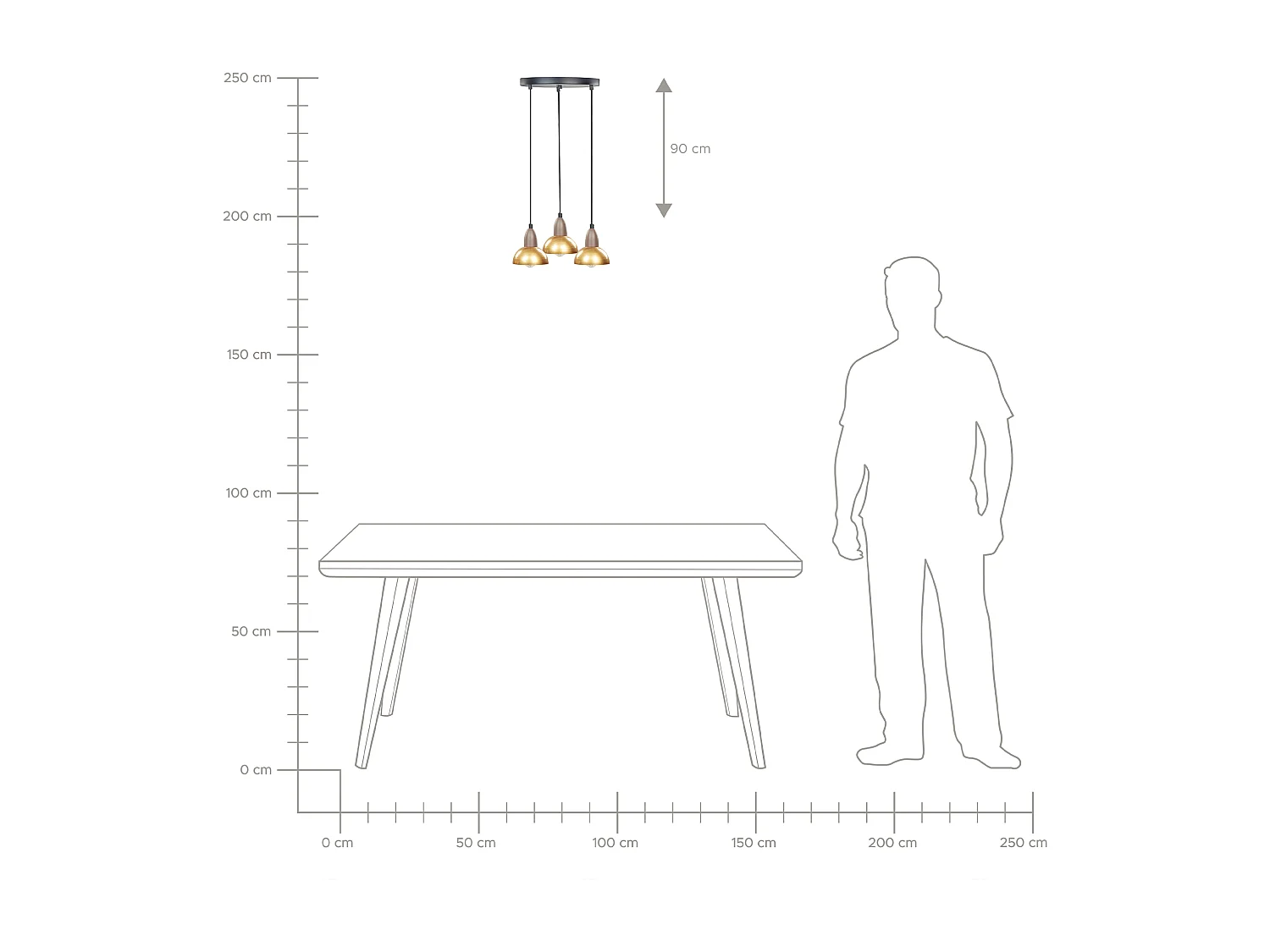 Lampe suspension CASTALY Métal Laiton