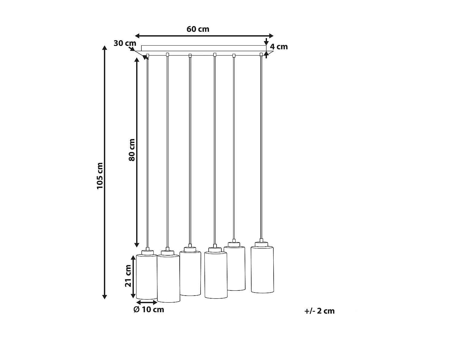Hanglamp PURIRI Glas Grijs