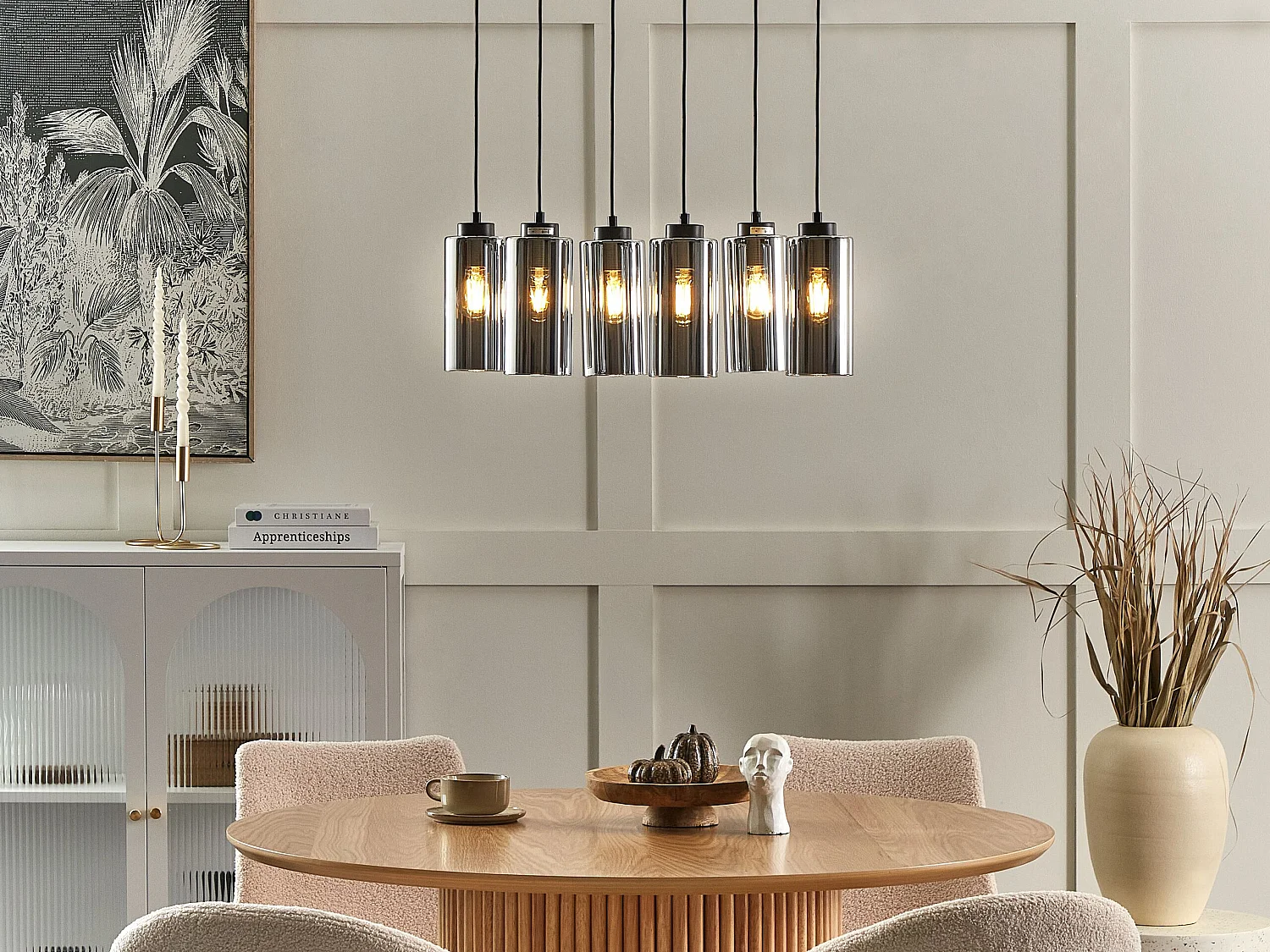 Lampe suspension PURIRI Verre Gris