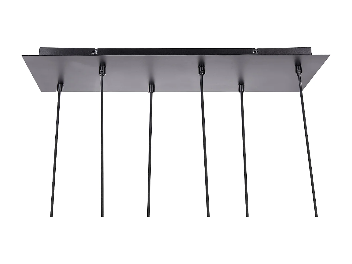 Hängelampe Rauchglas grau / schwarz 6-flammig modernes Design Puriri