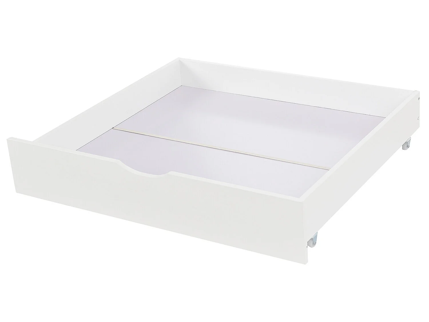 Kinderhutbed 90x200cm - Massief grenenhout - 2 opberglades - met lattenbodem en barrière - Wit