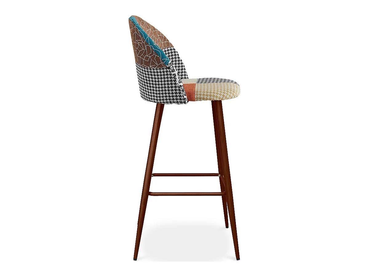 Gepolsterter Hocker im Patchwork-Stil - Skandinavischer Stil - Patty